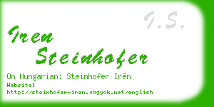 iren steinhofer business card